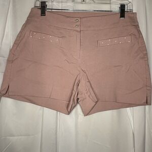 Attyre New York Pink Shorts Size 10 Pearl Details Stretchy